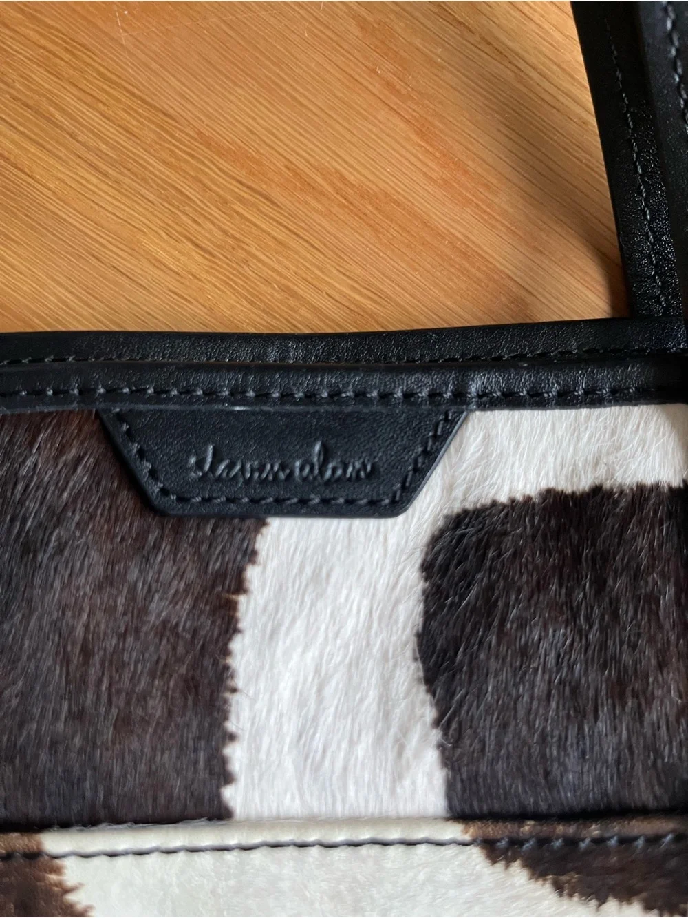 Steven Alan Pony hair/ Cowhide Black & White Tote Bag